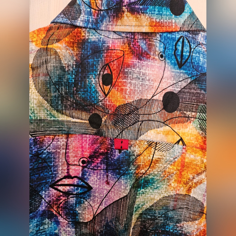 Colorful Abstract Button-Up Shirt - Picture 8 of 12